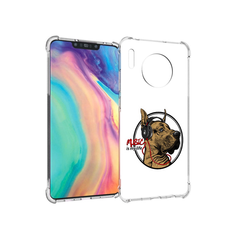 

Чехол MyPads Tocco для Huawei Mate 30 музыкальная собака, Прозрачный, Tocco