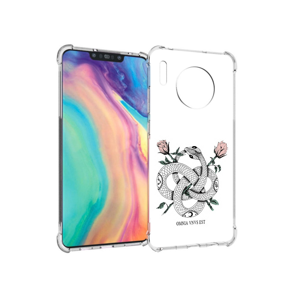 

Чехол MyPads Tocco для Huawei Mate 30 нарисованная змея абстракция, Прозрачный, Tocco