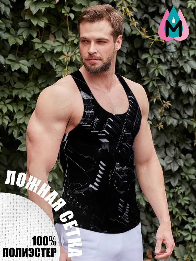 

Майка мужская MARRENGO Mar_999 черная 58 RU, Черный, Mar_999