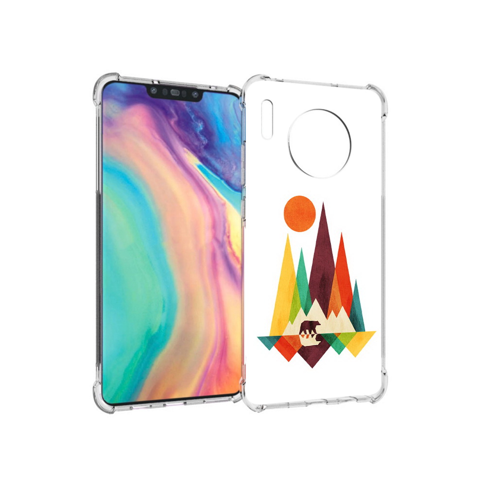 

Чехол MyPads Tocco для Huawei Mate 30 нарисованные горы с медведем, Прозрачный, Tocco