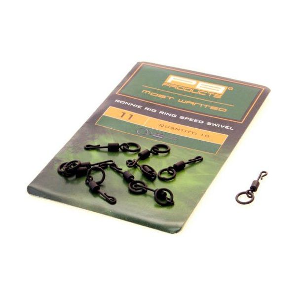 

Вертлюг с кольцом и застежкой PB Products Ronnie Rig Swivel №11/10шт.