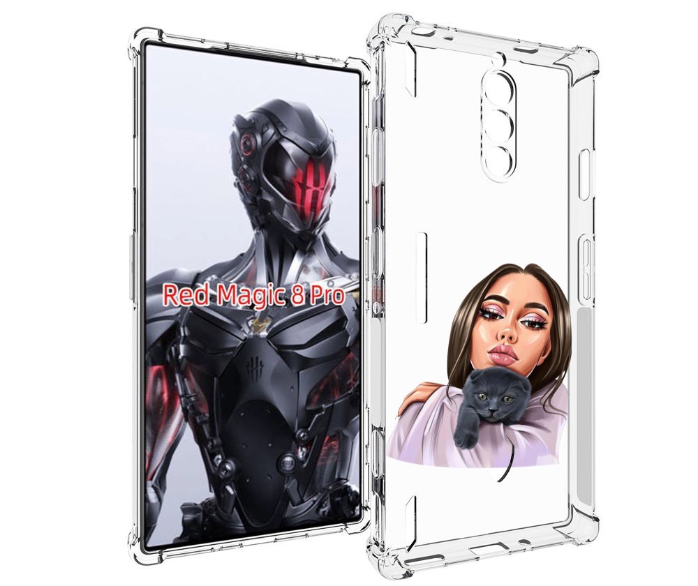 

Чехол MyPads нарисованная-девушка-с-котом женский для ZTE Nubia Red Magic 8 Pro / Red M..., Tocco
