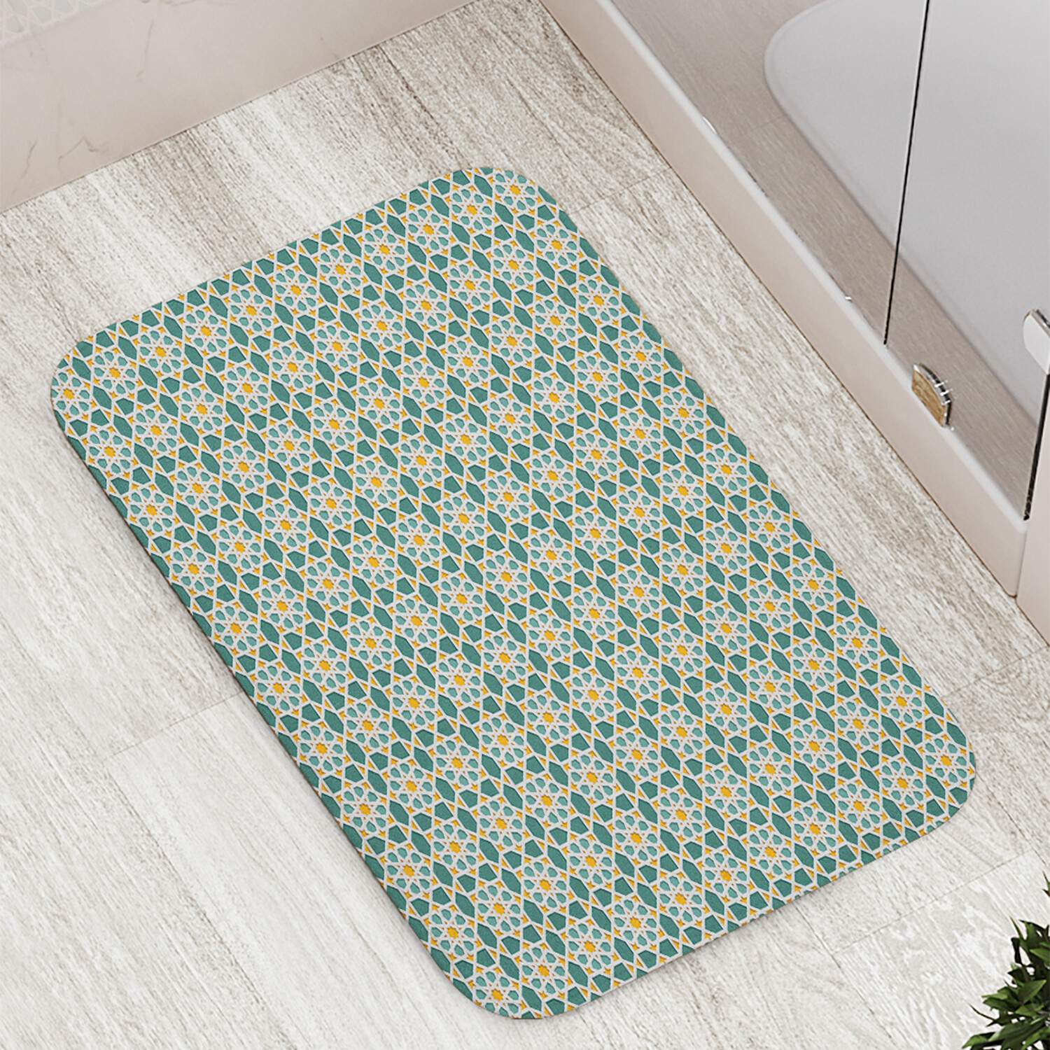 

Коврик противоскользящий JoyArty "Геометрический Марокко"для ванной,сауны,бассейна,77х52см, Геометрический Марокко