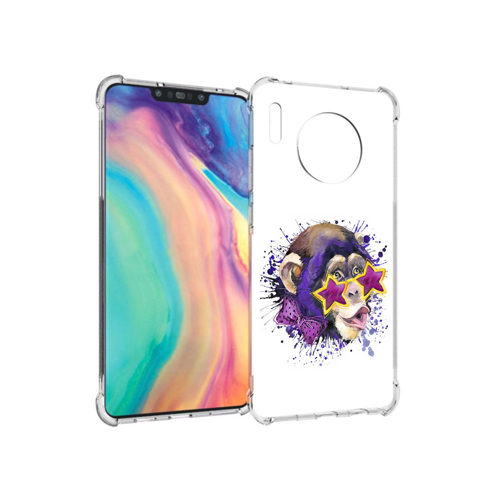 

Чехол MyPads Tocco для Huawei Mate 30 обезьяна в очках, Прозрачный, Tocco