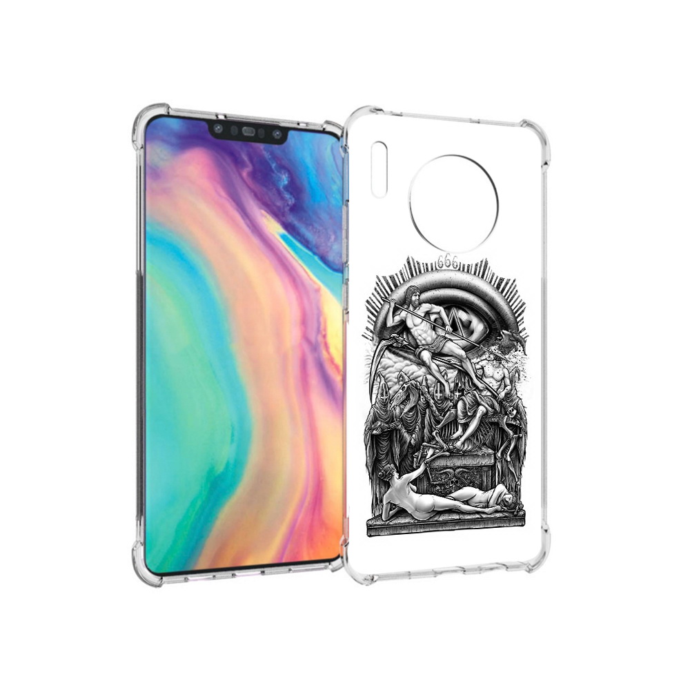 

Чехол MyPads Tocco для Huawei Mate 30 оракул черно белый, Прозрачный, Tocco