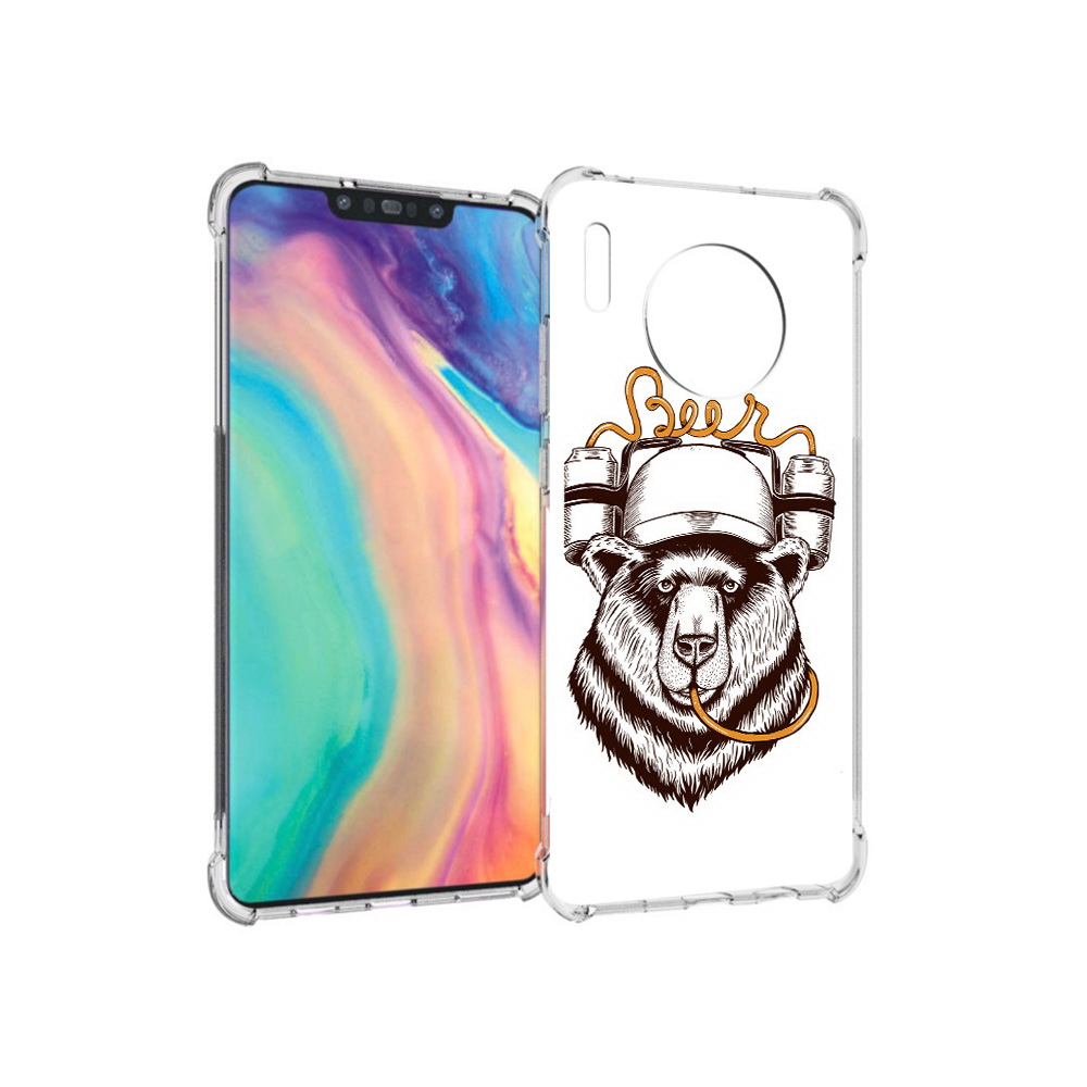 

Чехол MyPads Tocco для Huawei Mate 30 пивной медведь, Прозрачный, Tocco