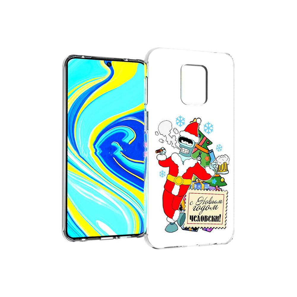 Чехол MyPads Tocco для Xiaomi Redmi Note 9 Pro С новым годом человеки (PT146368.268.150)