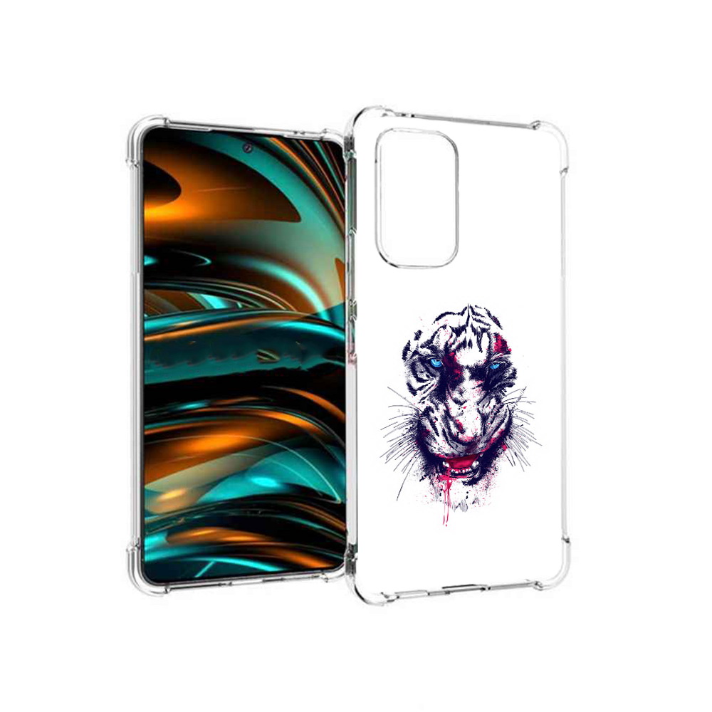 

Чехол MyPads Tocco для Samsung Galaxy A53 5G безумный тигр (PT226911.521.228), Прозрачный, Tocco