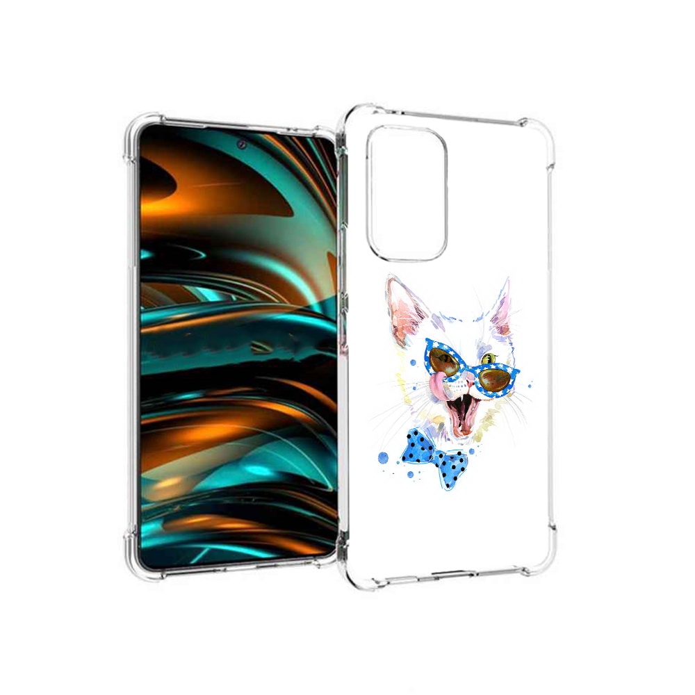 

Чехол MyPads Tocco для Samsung Galaxy A53 5G белый кот (PT226911.521.229), Прозрачный, Tocco
