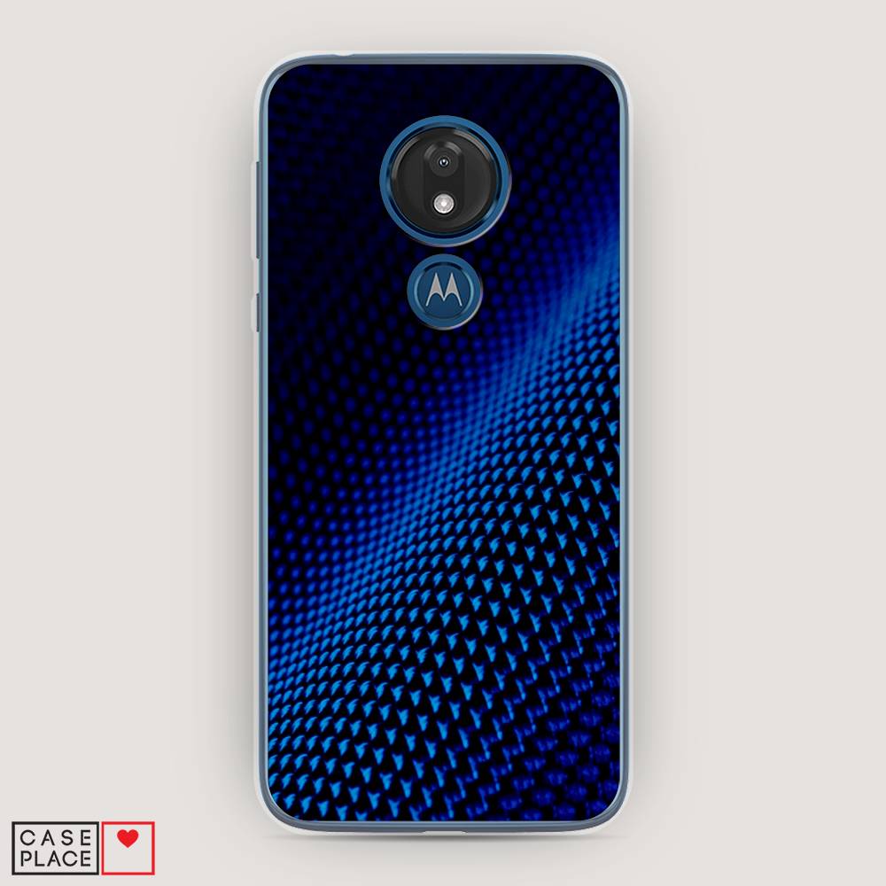 фото Чехол awog "синий карбон" для motorola moto g7