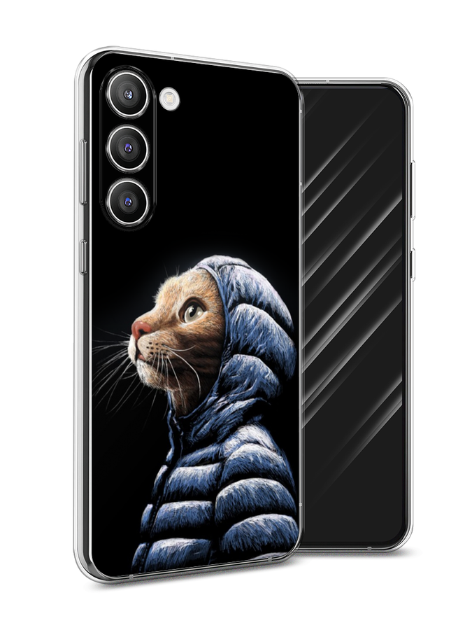 

Чехол Awog на Samsung Galaxy S23 Plus 5G "Кот в капюшоне", Черный;бежевый;синий, 2107450-2