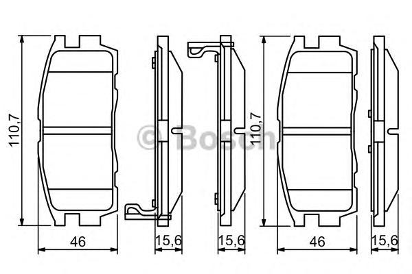 

Комплект тормозных колодок BOSCH 0986494251