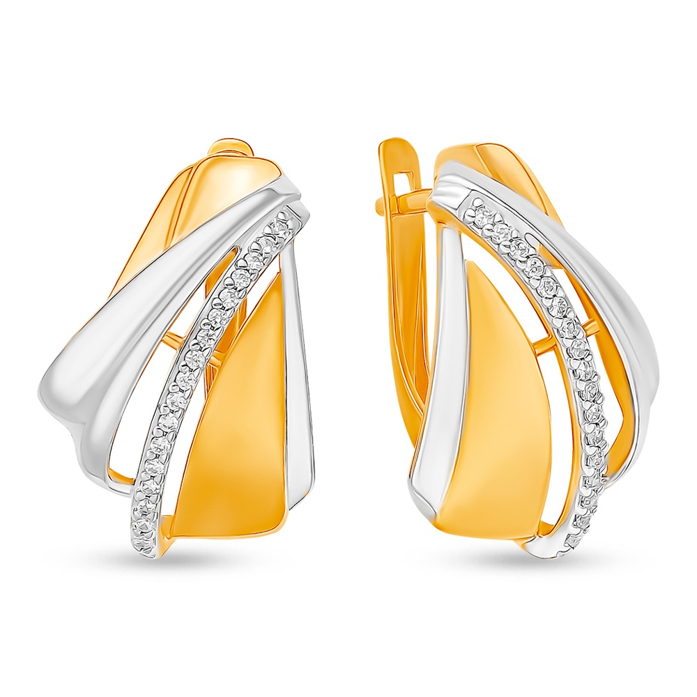 Серьги из серебра с фианитом 585Gold 702010273