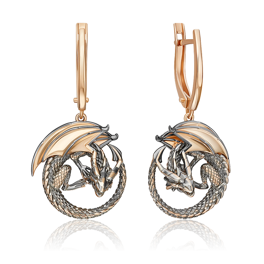 

Серьги подвески из красного золота PLATINA jewelry 02-5293-00-000-1110, 02-5293-00-000-1110