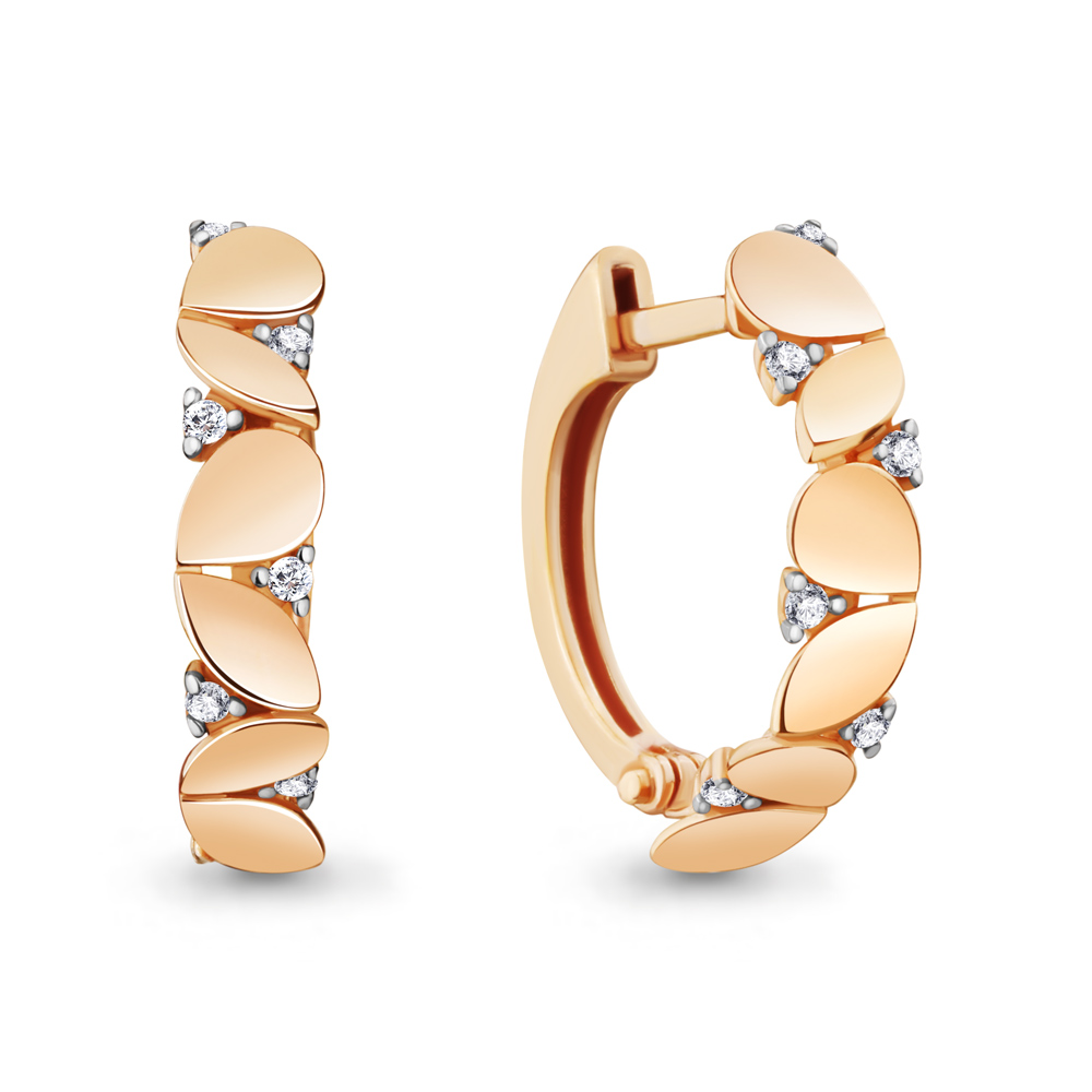 

Серьги конго из серебра с фианитом Aquamarine 48661А_925_з, 48661А_925_з