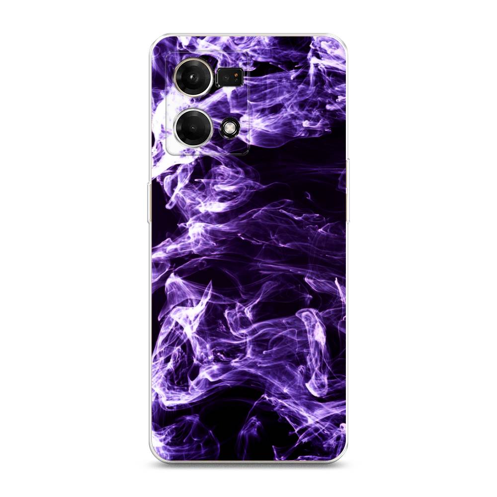 

Чехол на Oppo Reno 7 4G "Фиолетовый дым", Фиолетовый;белый;черный, 2511250-3