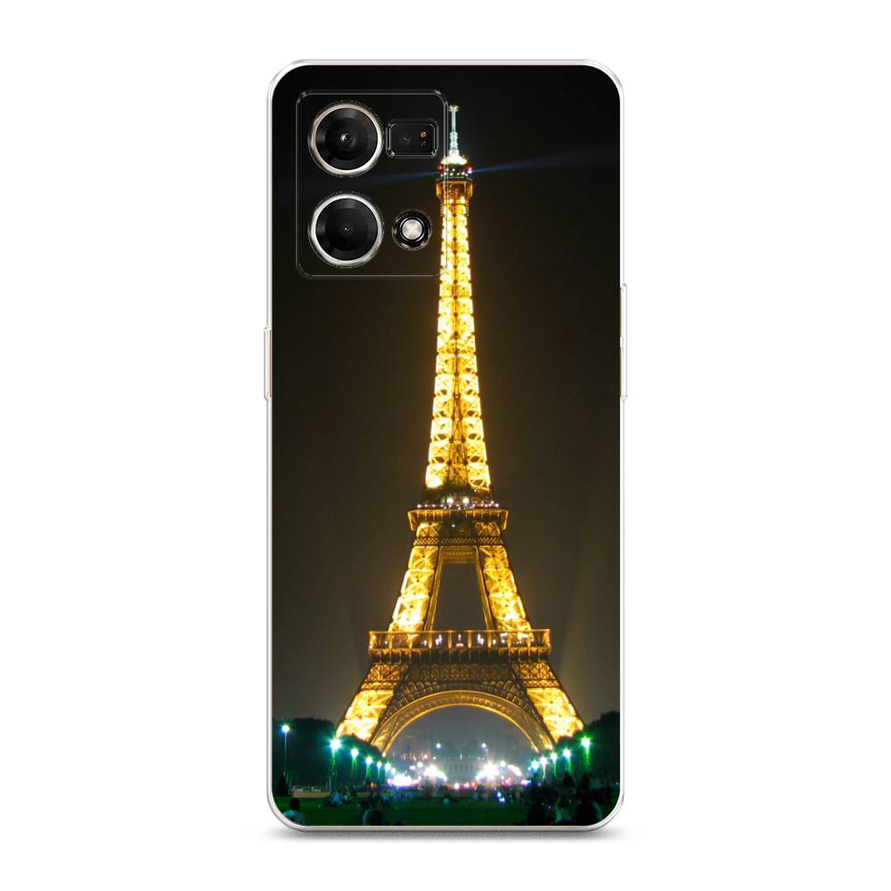 

Чехол на Oppo Reno 7 4G "Париж 2", Желтый;серый, 2511250-2