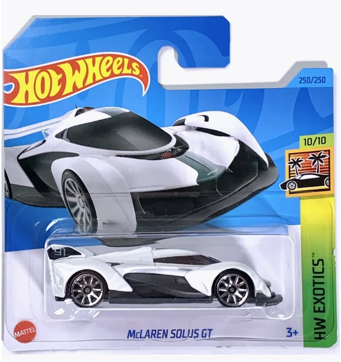 

Машинка базовой коллекции Hot Wheels McLAREN SOLUS GT белая 5785/HKG70, Белый