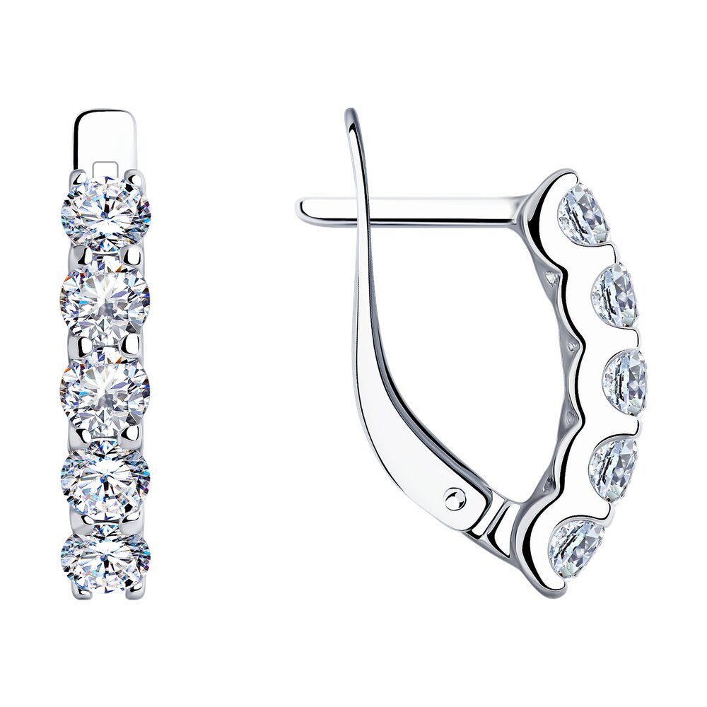 

Серьги из серебра SOKOLOV 94026015, фианит, 94026015