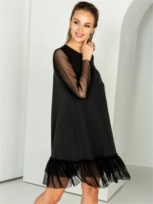 

Платье женское Ashley Rose PL-0901 черное 46 RU, PL-0901