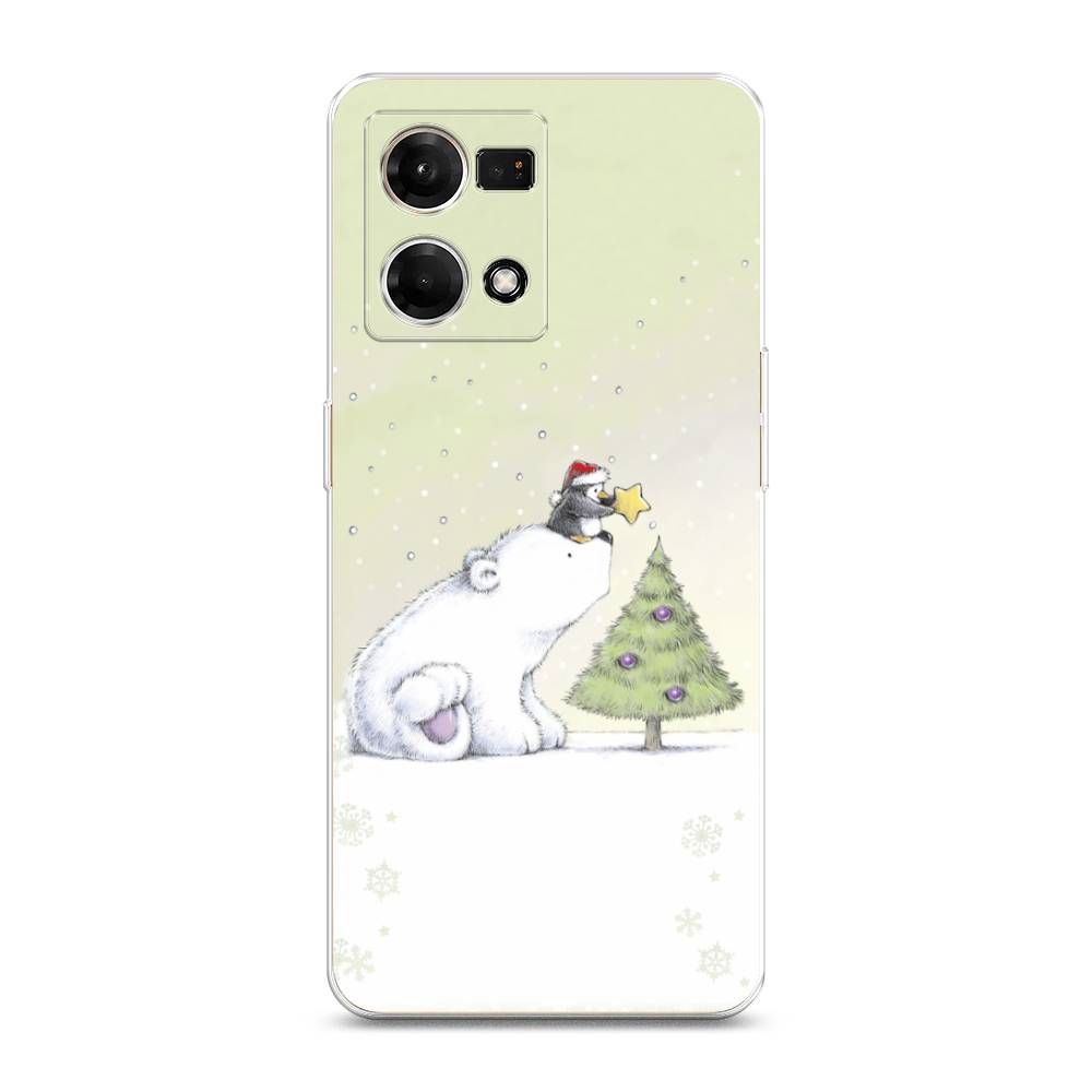 

Чехол на Oppo Reno 7 4G "Украшение елки", Белый;бежевый, 2511250-5