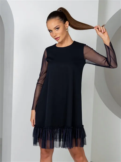 

Платье женское Ashley Rose PL-0901 синее 52 RU, PL-0901