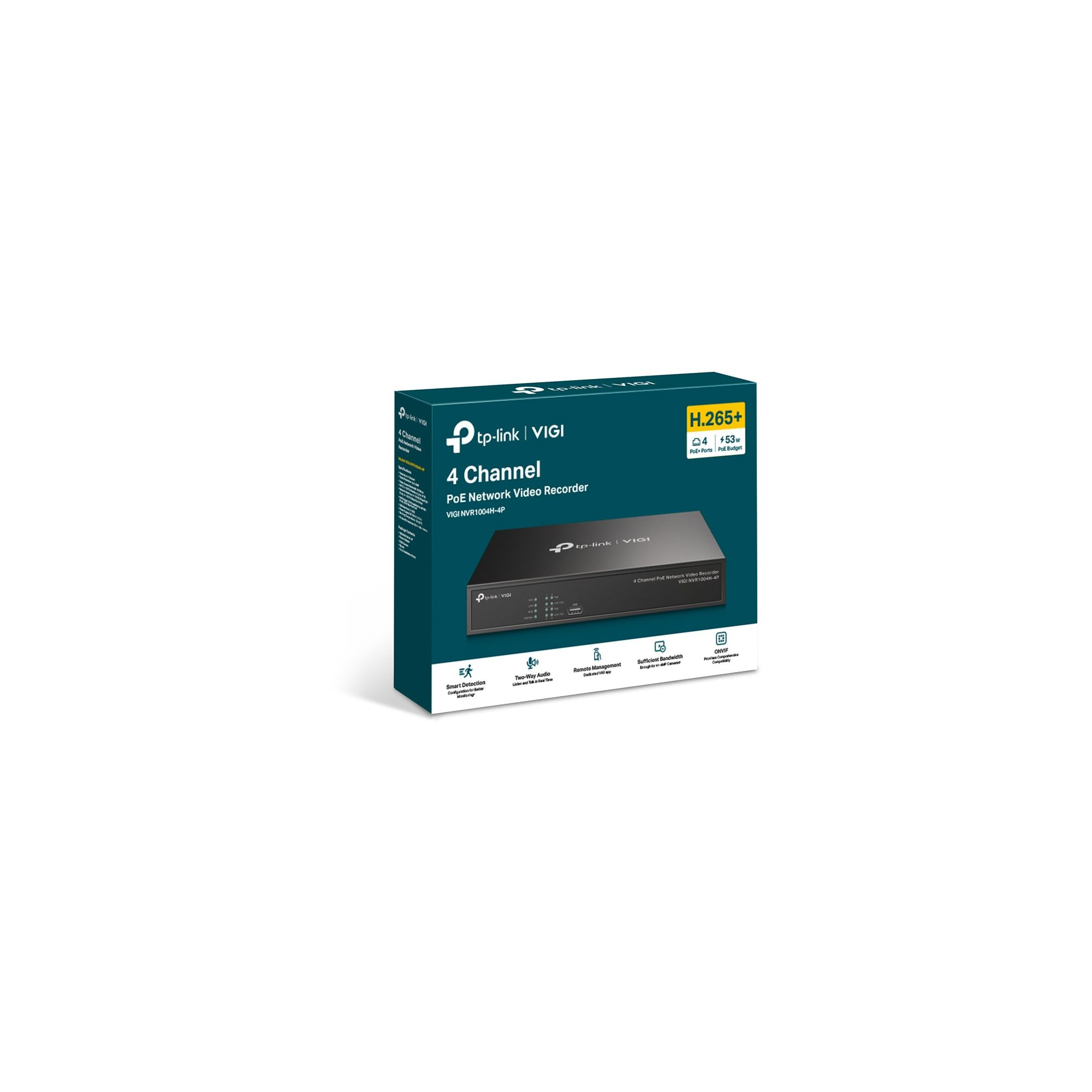 

Видеорегистратор TP-Link NVR Vigi NVR1004H-4P, Vigi NVR1004H-4P