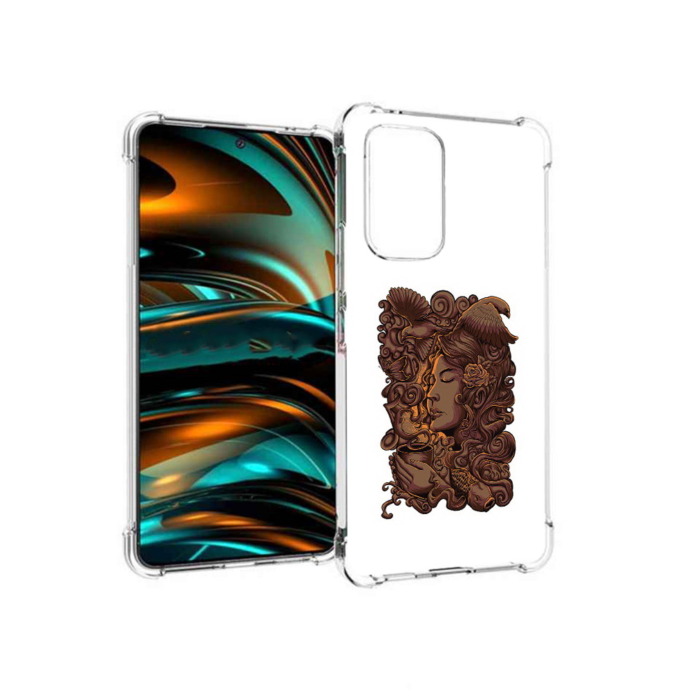 Чехол MyPads Tocco для Samsung Galaxy A53 5G девушка с длинными волосами абстракция