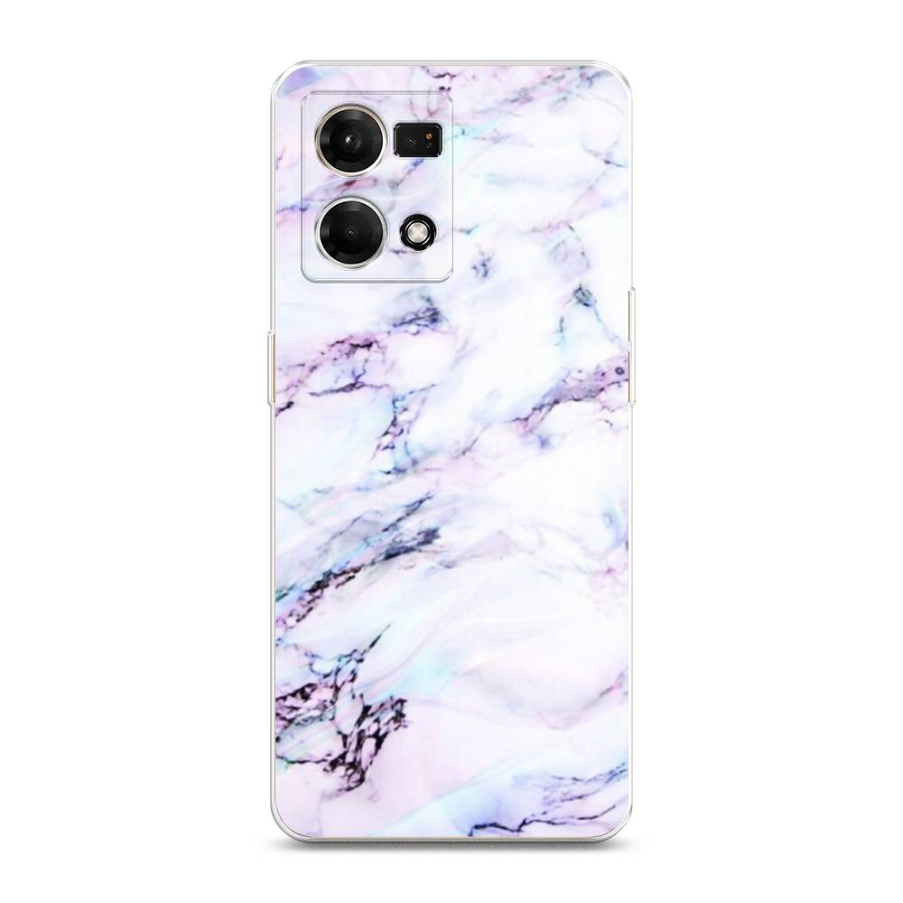 

Чехол на Oppo Reno 7 4G "Радужный мрамор", Серый;фиолетовый, 2511250-3