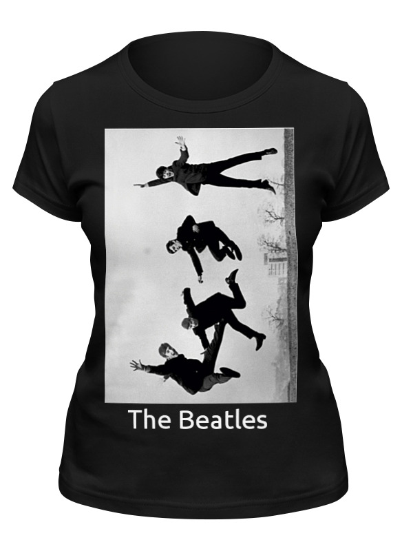 

Футболка женская Printio The beatles черная L, Черный, The beatles