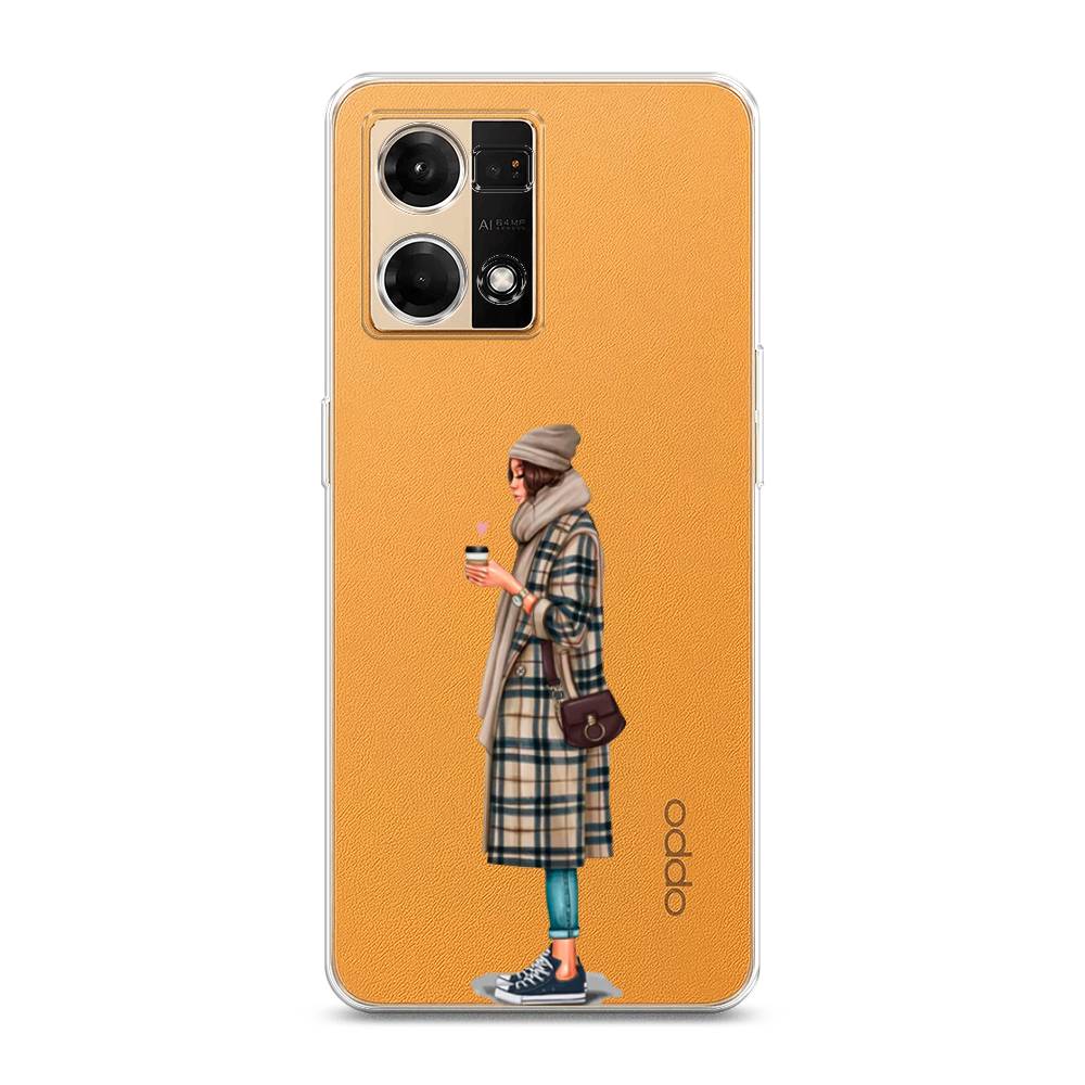 

Чехол на Oppo Reno 7 4G "Утренний кофе", Коричневый;бежевый, 2511250-6