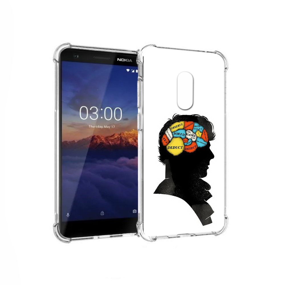 

Чехол MyPads Tocco для Nokia 3.1 темный рисунок (PT114125.119.640), Прозрачный, Tocco