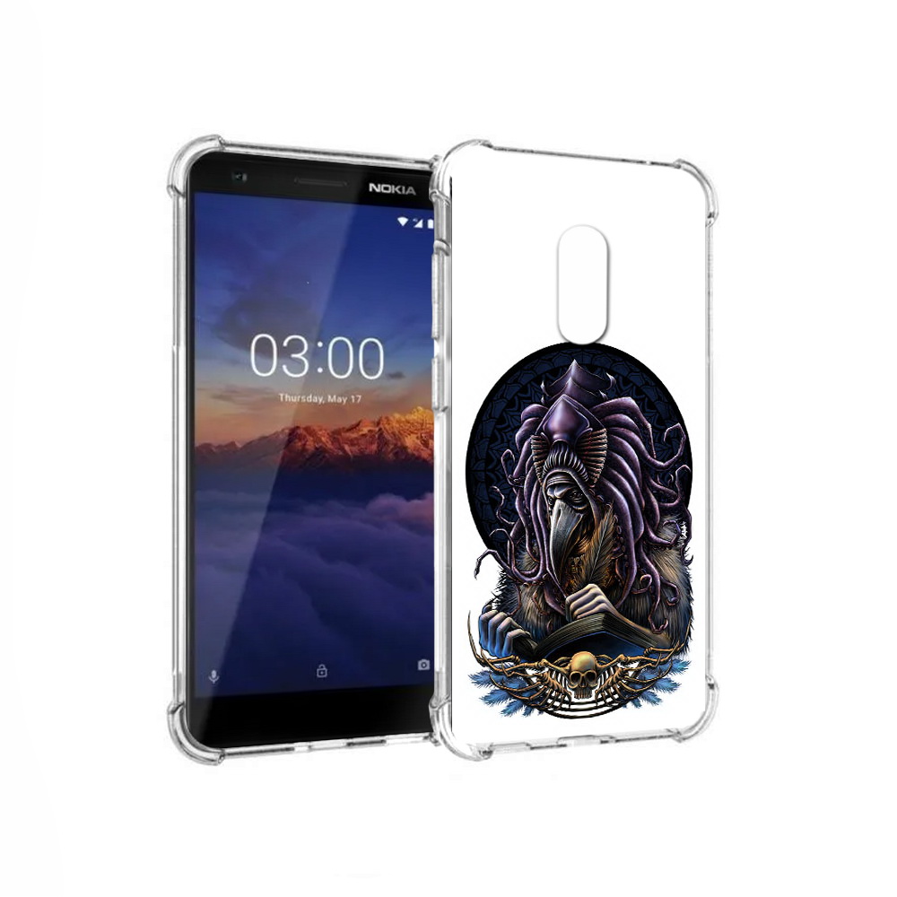 

Чехол MyPads Tocco для Nokia 3.1 умный ворон (PT114125.119.650), Прозрачный, Tocco