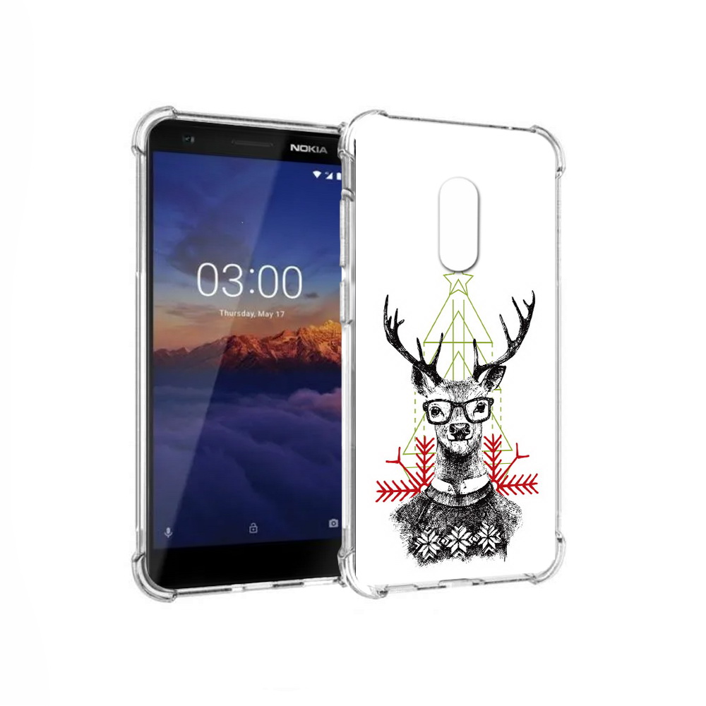 

Чехол MyPads Tocco для Nokia 3.1 умный олень (PT114125.119.652), Прозрачный, Tocco