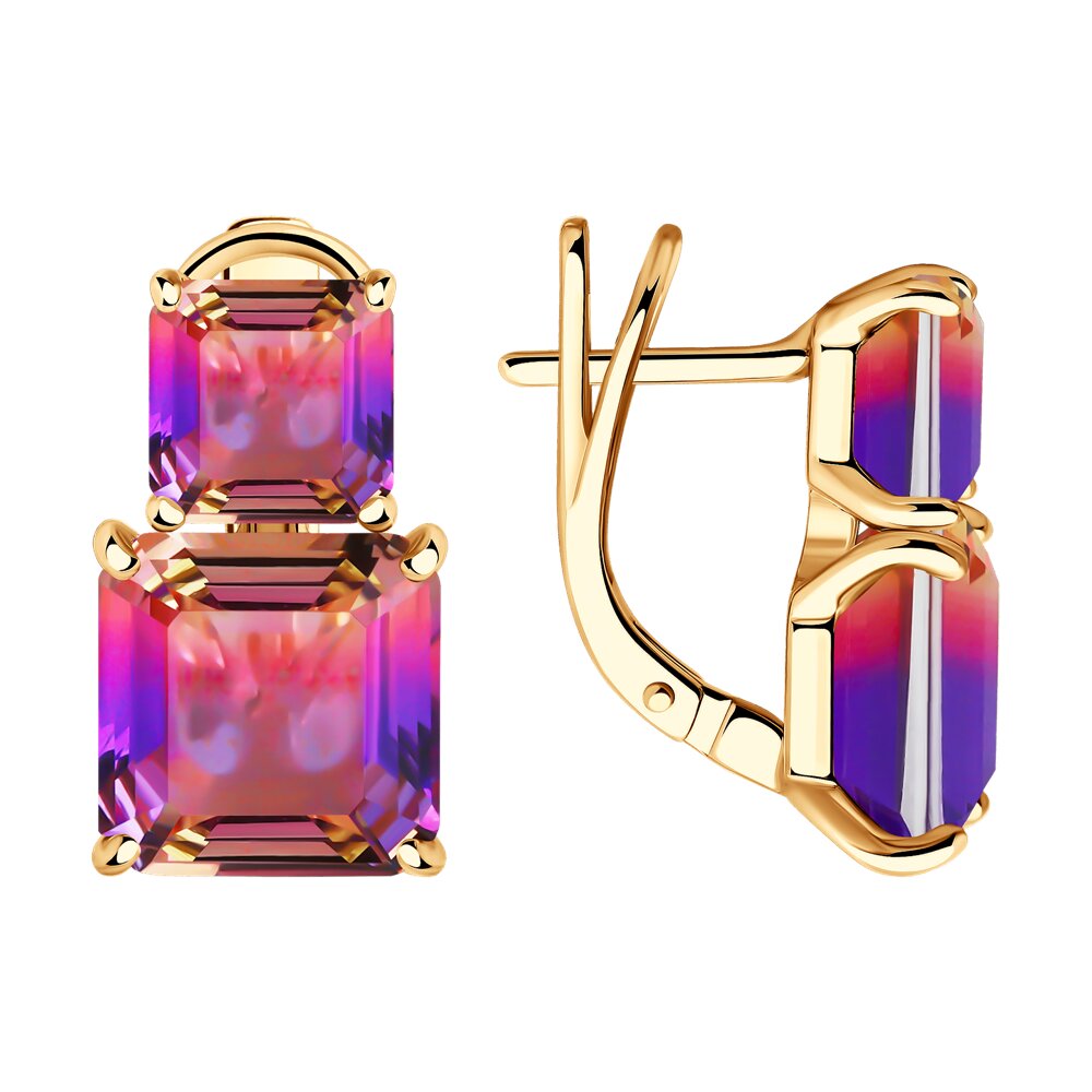 

Серьги из серебра SOKOLOV 92022948, ситалл искусственный, 92022948