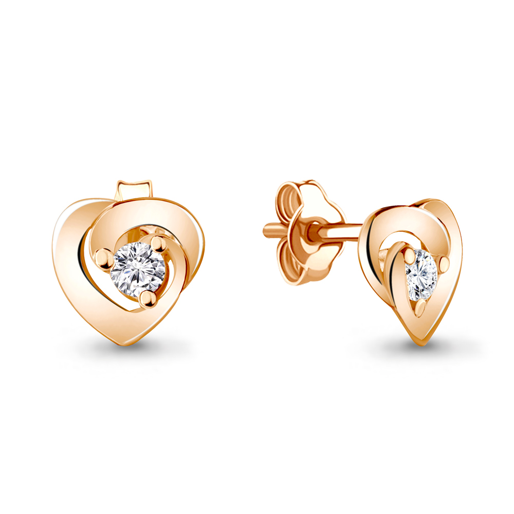 

Серьги-пусеты из серебра с фианитом Aquamarine 48669А_925_з, 48669А_925_з