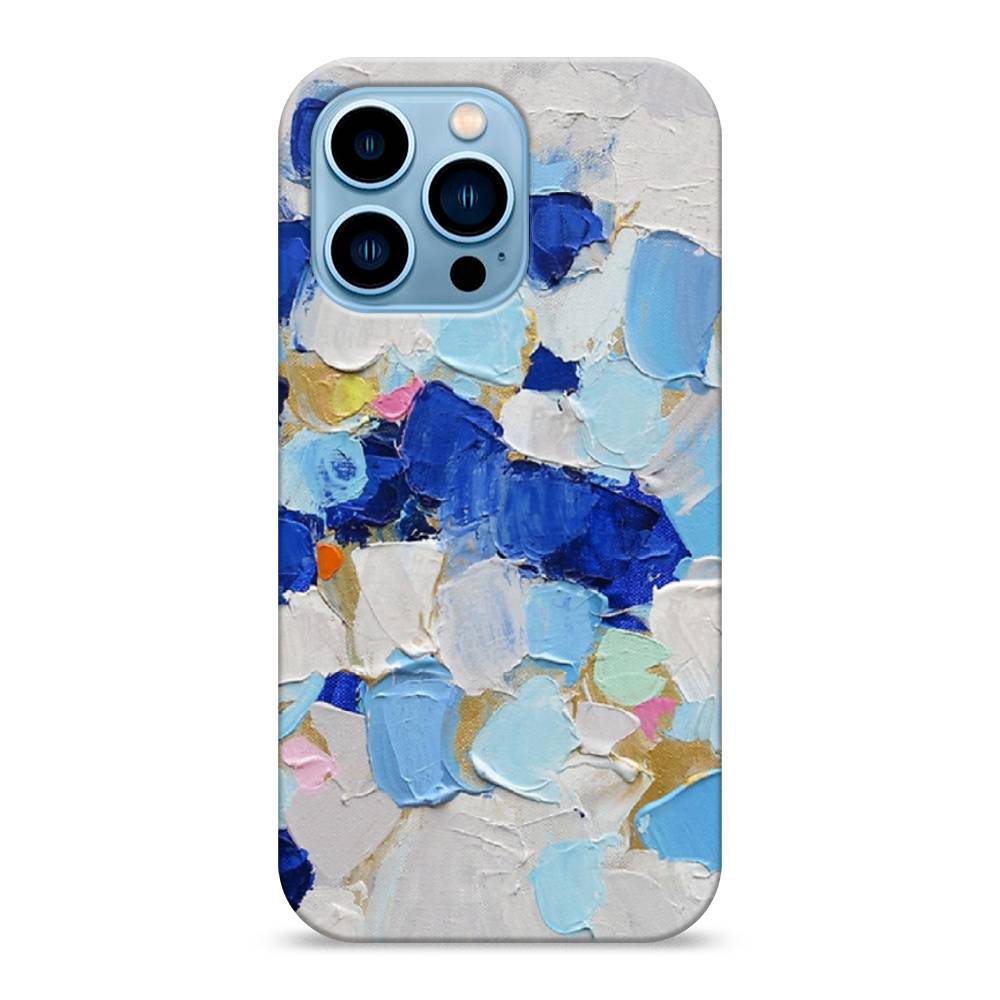 

Пластиковый чехол "Холст сине-белый" на Apple iPhone 13 Pro, 14320-7