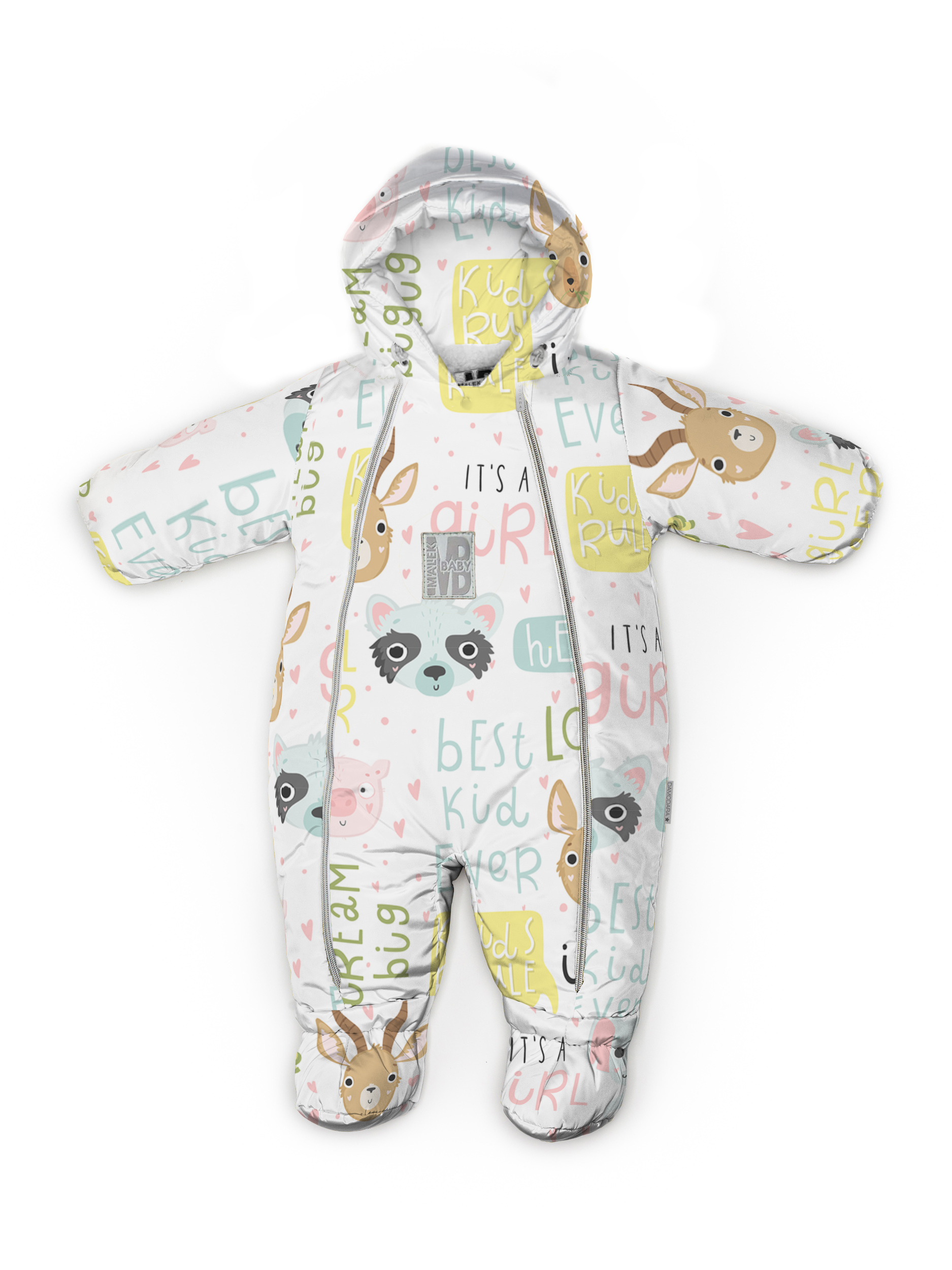 

Комбинезон детский Malek-Baby 264ш, Олени, 80, Белый, 264ш