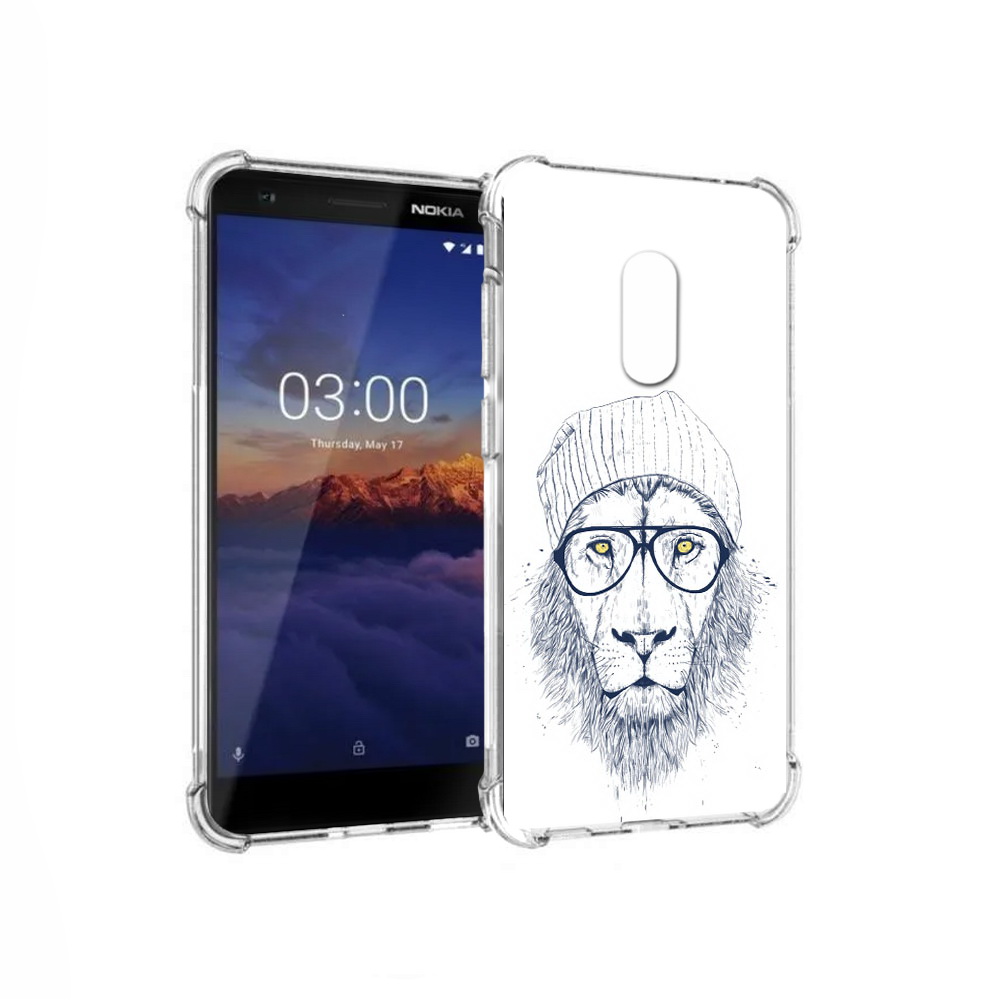 

Чехол MyPads Tocco для Nokia 3.1 хиппи лев (PT114125.119.663), Прозрачный, Tocco