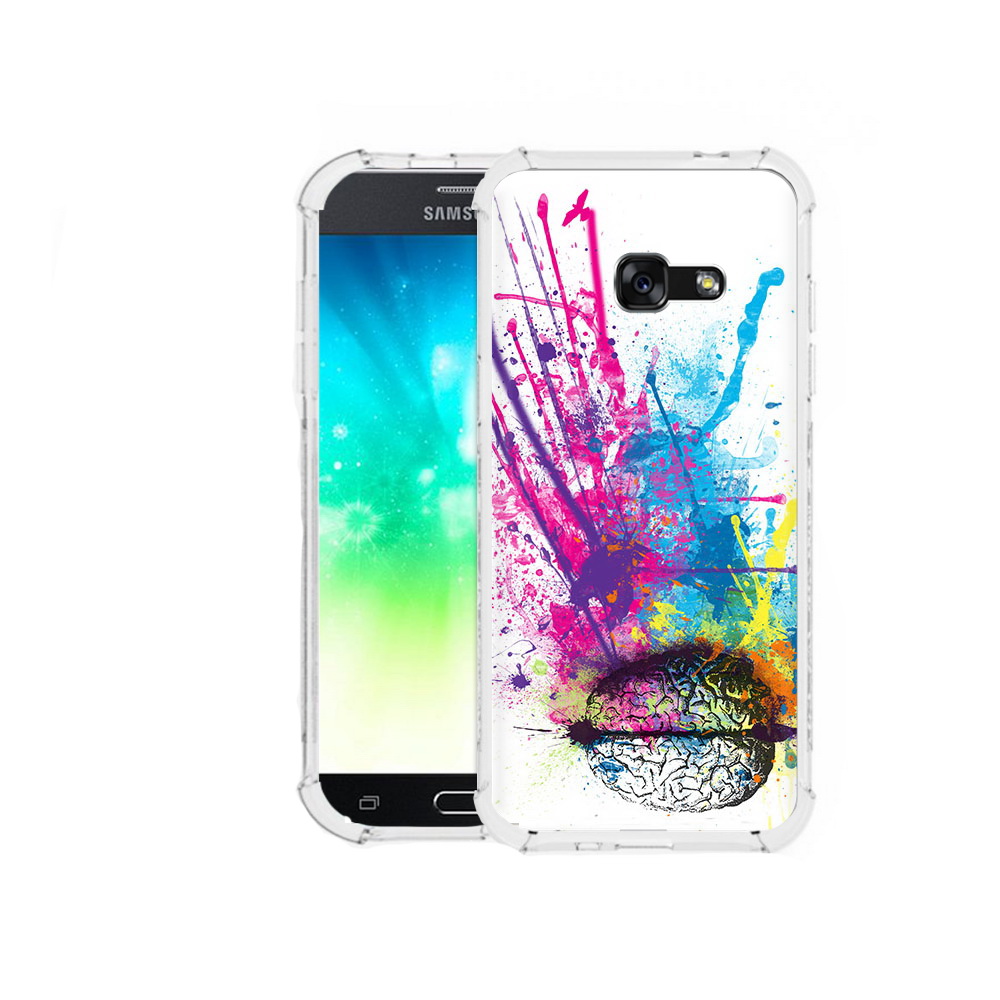 

Чехол MyPads Tocco для Samsung Galaxy A3 (2016) яркий красочный мозг, Прозрачный, Tocco