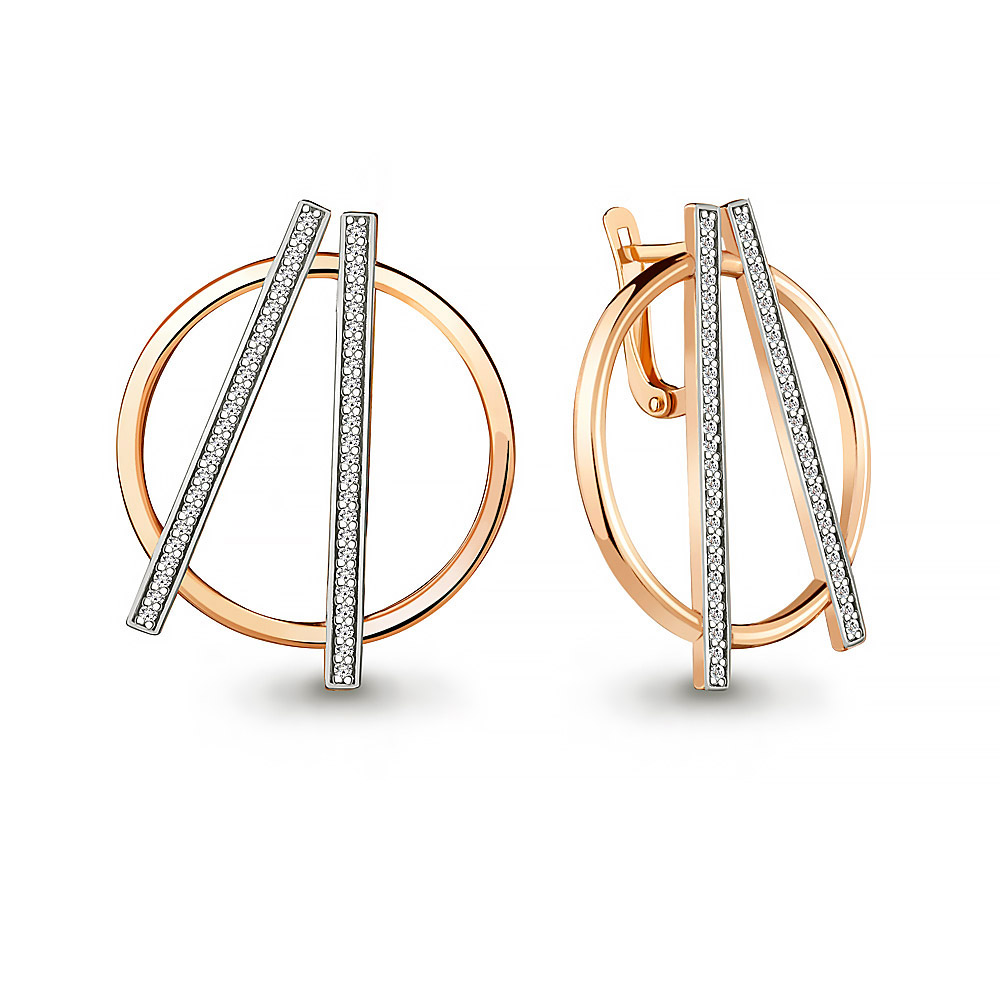

Серьги из серебра с фианитом Aquamarine 48675А_925_з, 48675А_925_з