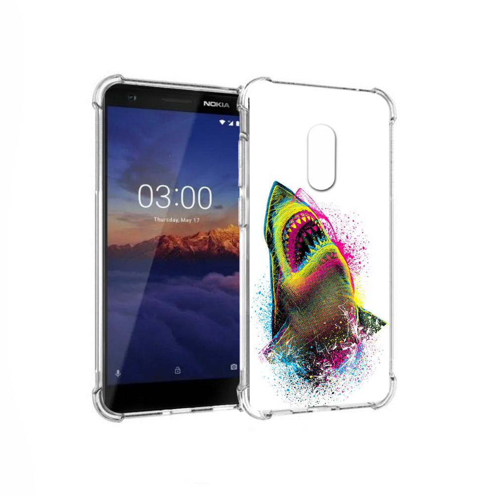 

Чехол MyPads Tocco для Nokia 3.1 челюсти-2 (PT114125.119.674), Прозрачный, Tocco