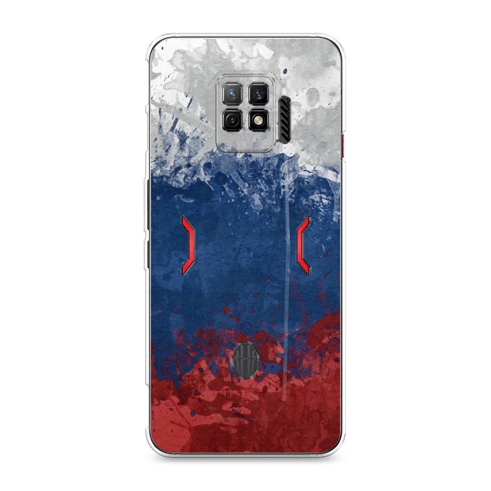 фото Силиконовый чехол "флаг россии неровный" на zte nubia red magic 7 pro awog