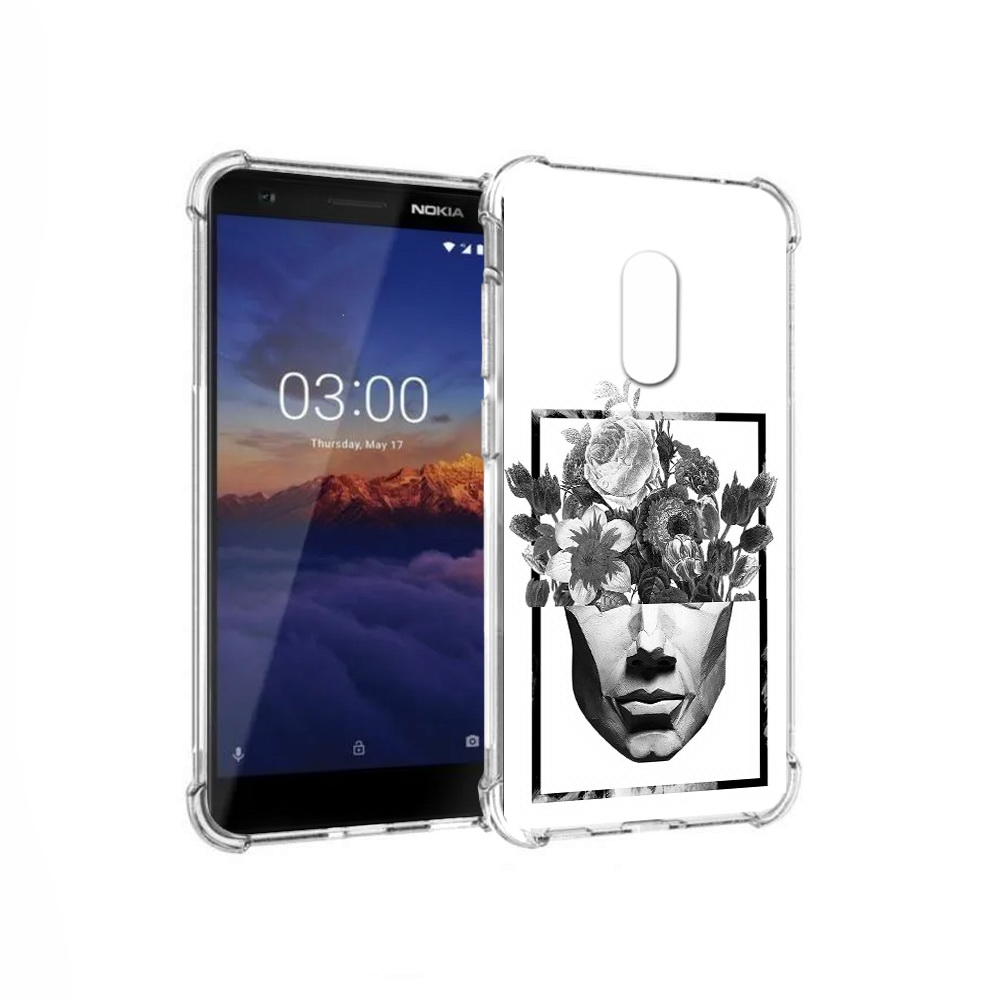 

Чехол MyPads Tocco для Nokia 3.1 черно белая ваза в абстракции (PT114125.119.678), Прозрачный, Tocco