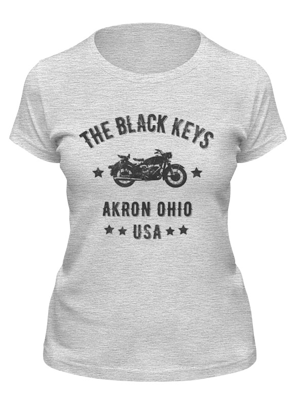 

Футболка женская Printio The black keys серая S, Серый;черный, The black keys
