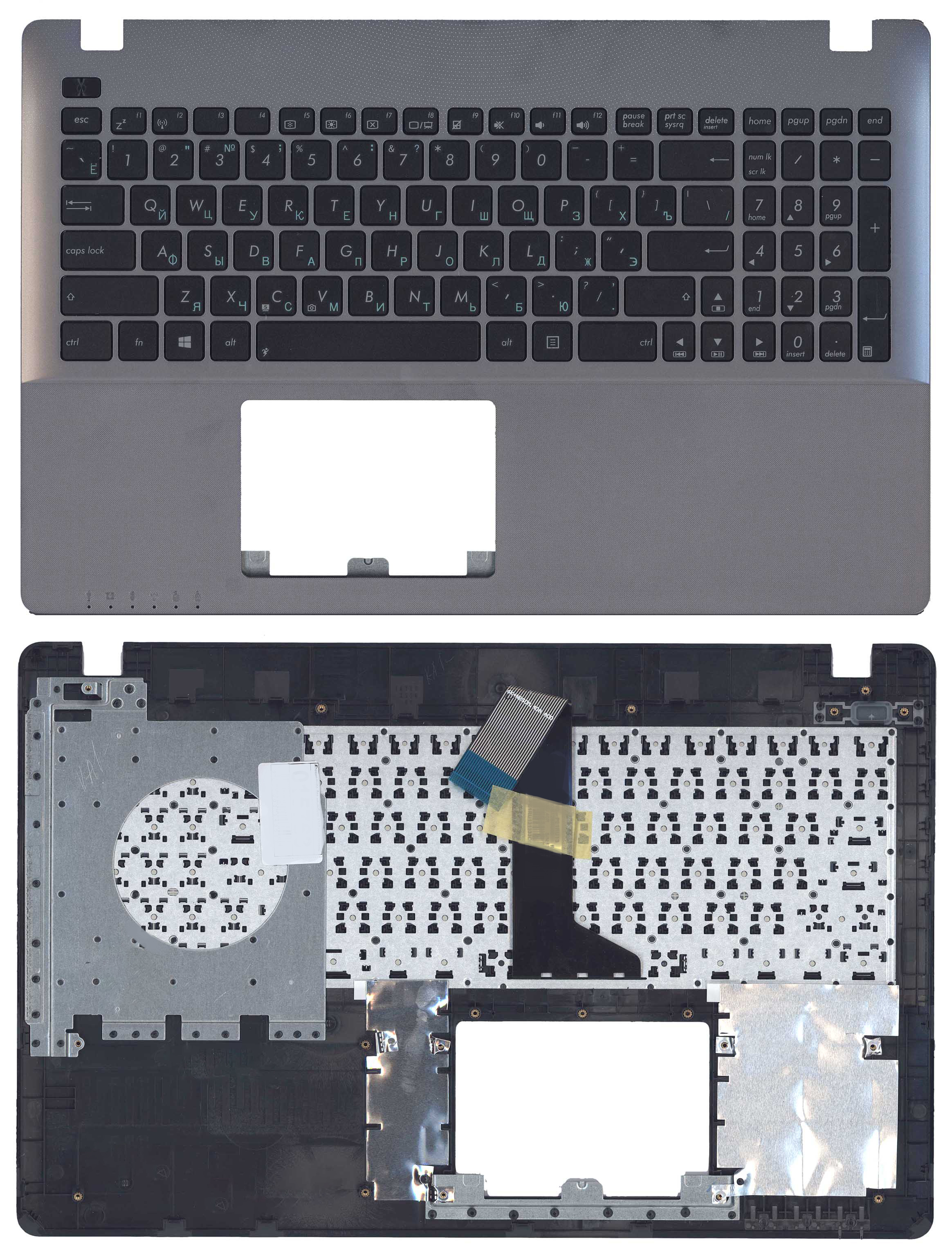 

Клавиатура для ноутбука Asus X550 топ-панель черно-серебристая