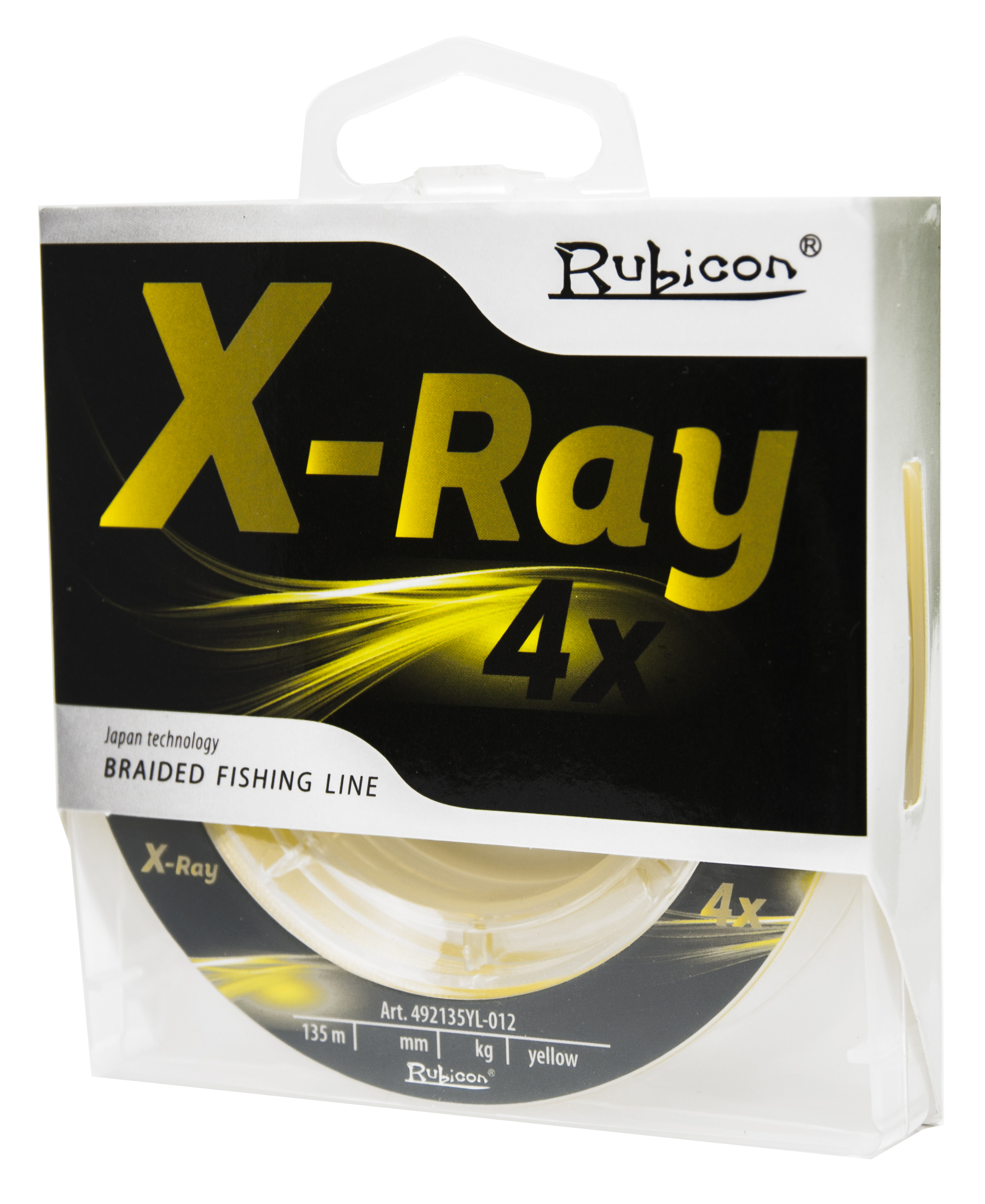 фото Леска плетеная rubicon x-ray 4x 135m yellow, 0,12 mm