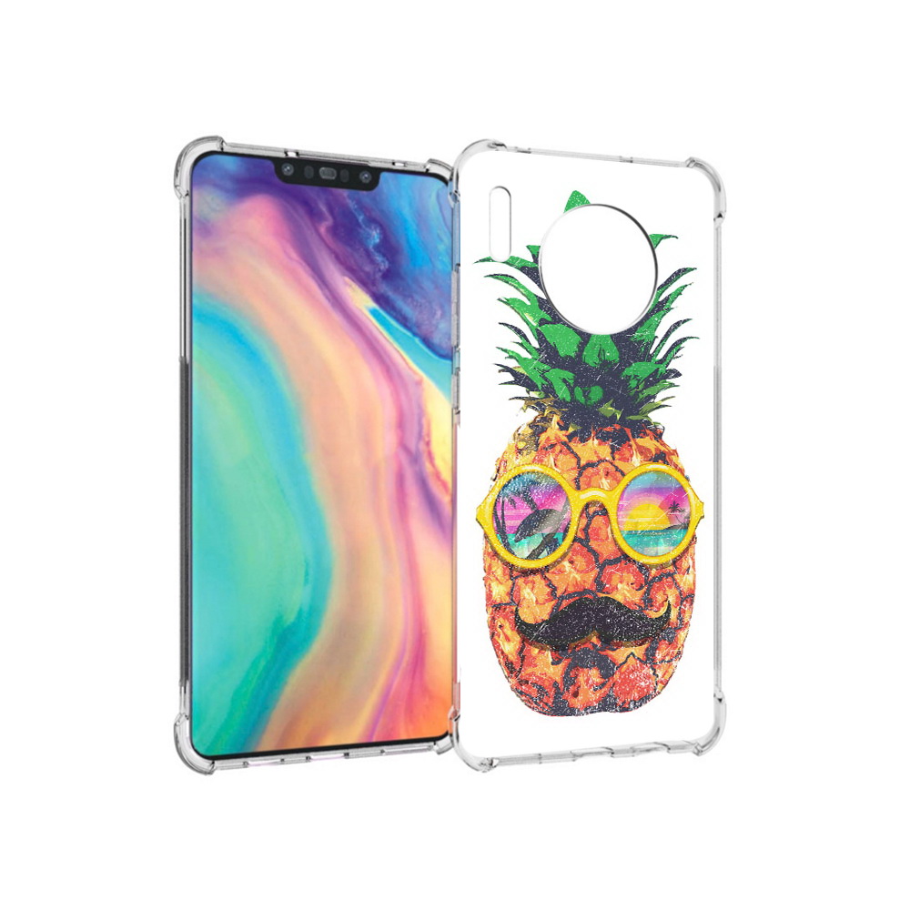 

Чехол MyPads Tocco для Huawei Mate 30 прикольный ананас с лицом, Прозрачный, Tocco