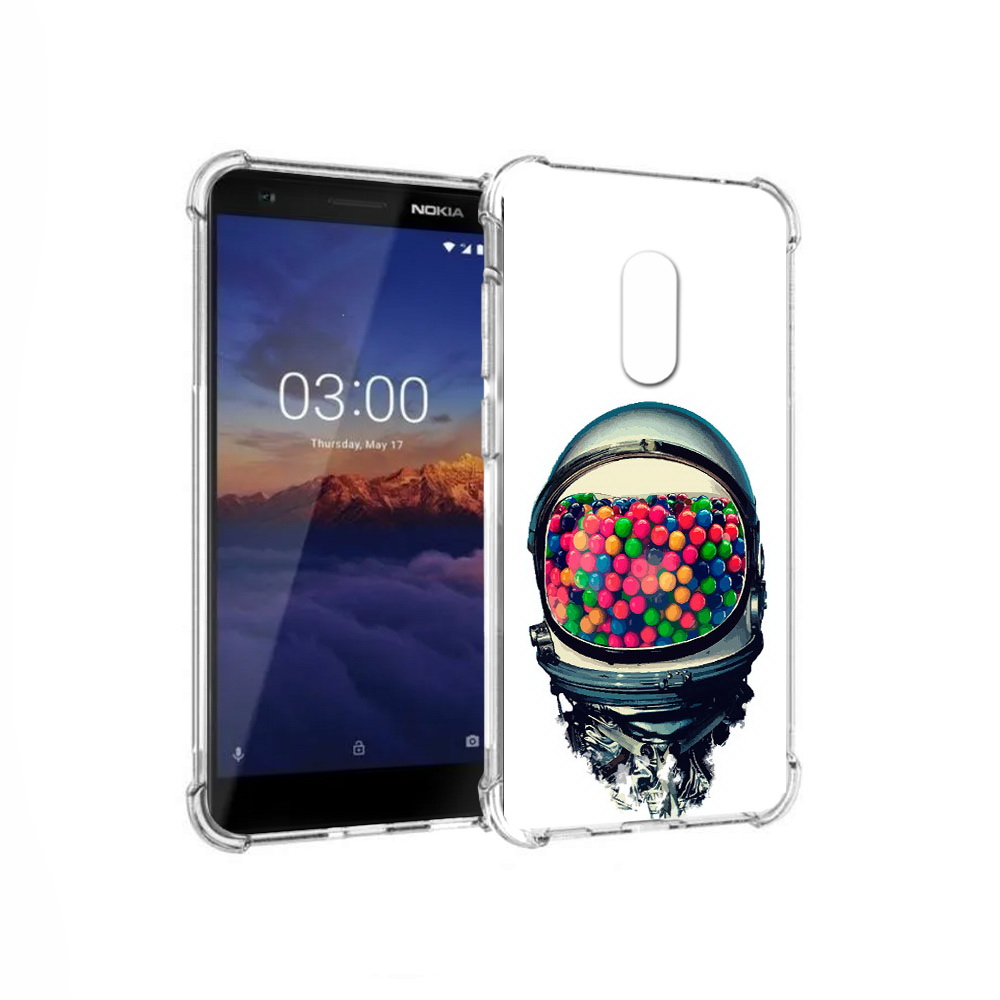

Чехол MyPads Tocco для Nokia 3.1 шлем космонавта (PT114125.119.700), Прозрачный, Tocco