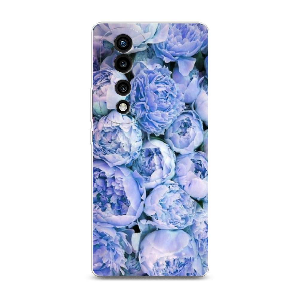 

Силиконовый чехол "Пионы голубые" на Honor 70 Pro, 6108350-8